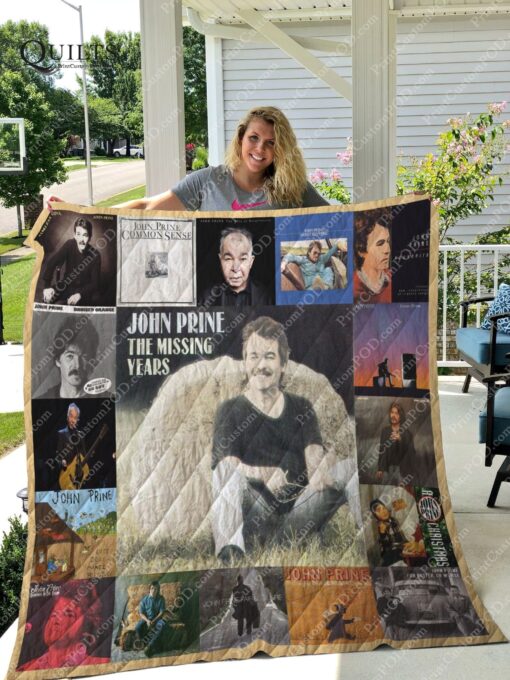 John Prine Albums Quilt Blanket For Fans Ver 17