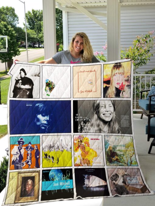 Joni Mitchell Albums Quilt Blanket 01