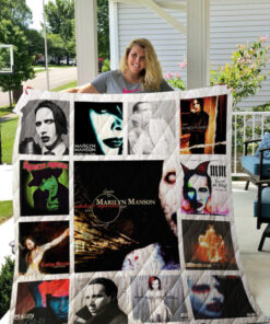 Marilyn Manson Albums Quilt Blanket 01