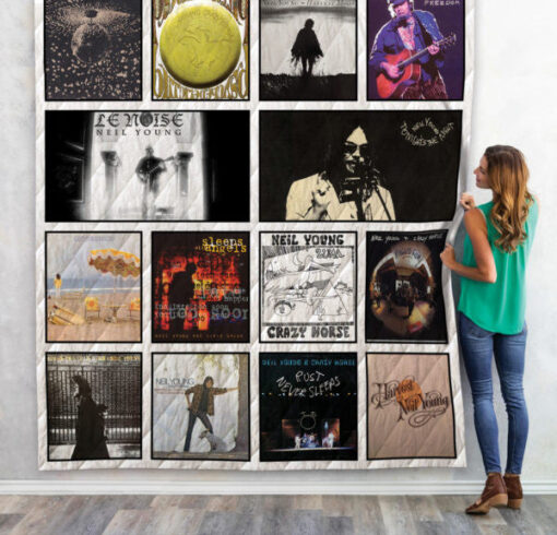 Neil Young Albums Quilt Blanket 02