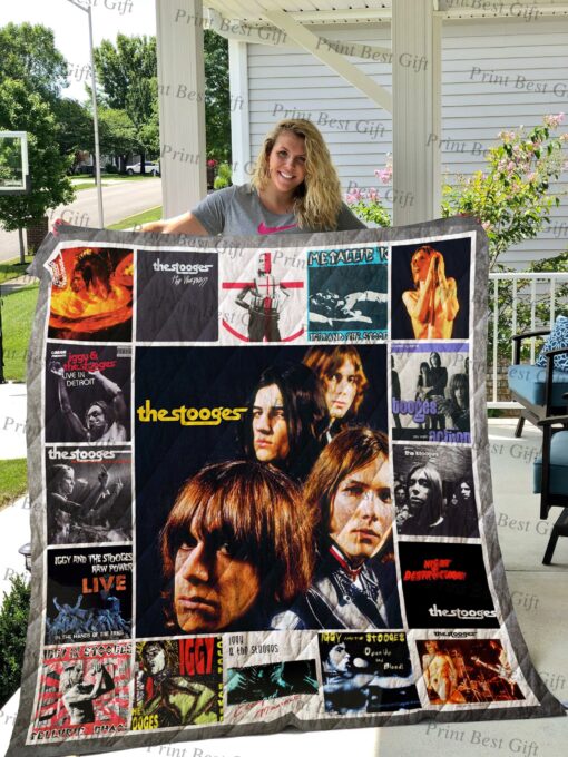 The Stooges Albums Cover Poster Quilt Blanket