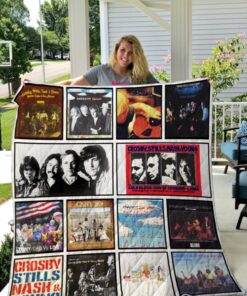 crosby stills nash and young Quilt Blanket