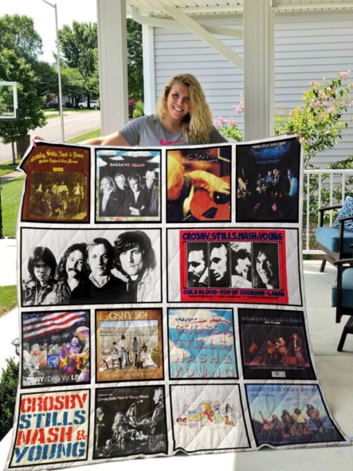 crosby stills nash and young Quilt Blanket