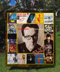 Elvis Costello Singles Quilt Blanket