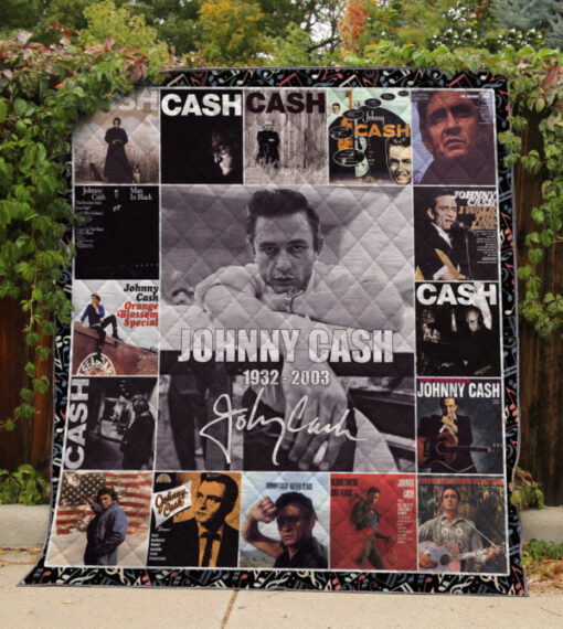 Johnny Cash Quilt Blanket Ver19