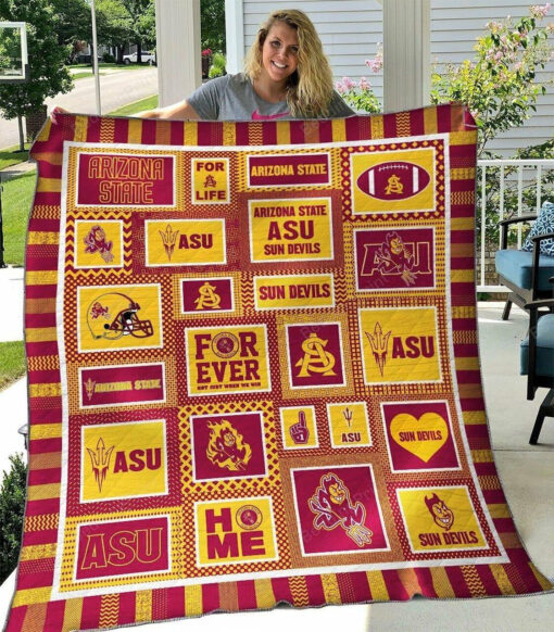 Arizona State Sun Devils Ver2 Quilt Blanket - Haillierowe