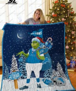 Bl Dl Grinch Santa Quilt Blanket - Haillierowe