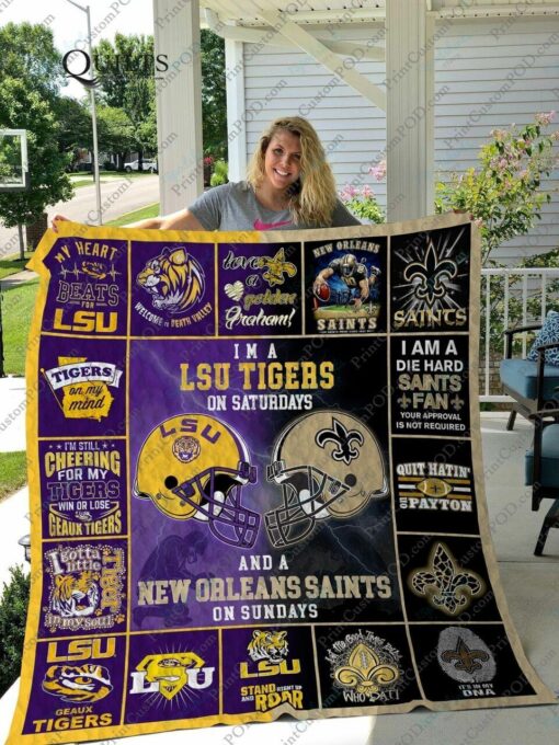 Bl Lsu Nos Quilt Blanket - Haillierowe