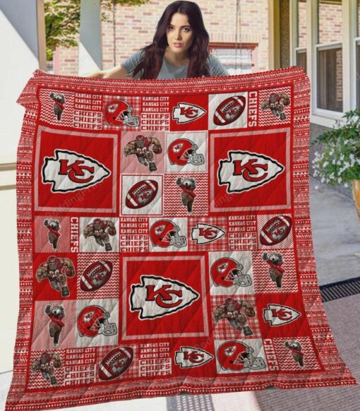 Kansas City Chiefs Quilt Blanket 09 Nfl Football Family Fan Gift Idea For Fans For Him For Her - Haillierowe