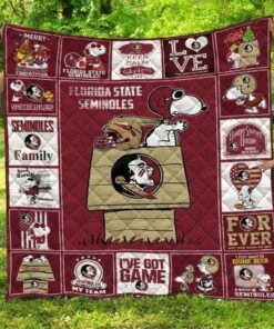 Florida State Seminoles 1 Quilt Blanket Fan Made - Haillierowe