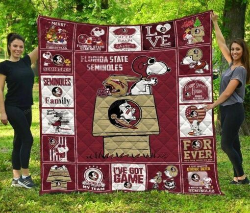 Florida State Seminoles 1 Quilt Blanket Fan Made - Haillierowe