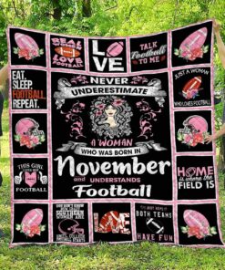 Football November Women DHCDHC DT2210 Quilt Blanket - Haillierowe