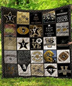 Vanderbilt Football Quilt Blanket Great Customized Gifts For Birthday Christmas Thanksgiving Perfect Gifts For American Football Lover - Haillierowe