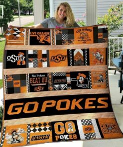 Ncaa Oklahoma State Cowboys Quilt Blanket #363 - Haillierowe