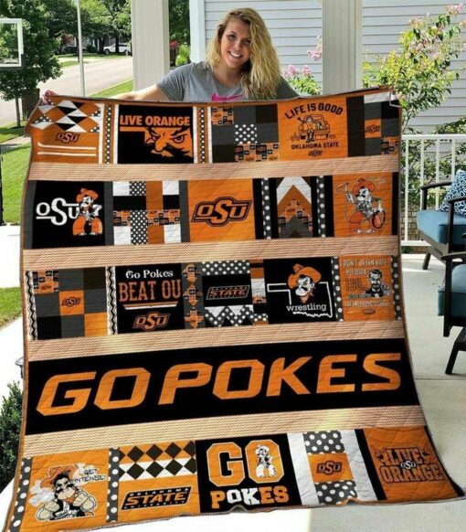 Ncaa Oklahoma State Cowboys Quilt Blanket #363 - Haillierowe