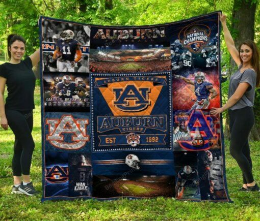 Ncaa Auburn Tigers Quilt Blanket #796 - Haillierowe