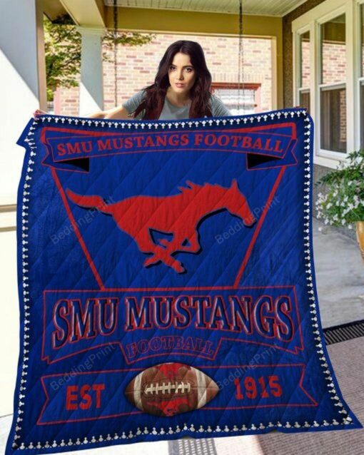 Ncaa Smu Mustangs Quilt Blanket #1111 - Haillierowe