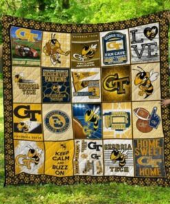 Ncaa Georgia Tech Yellow Jackets Quilt Blanket TR90 - Haillierowe