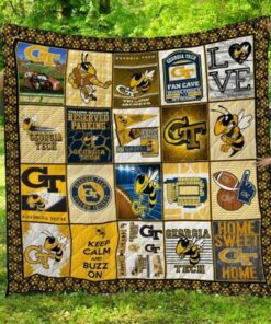 Ncaa Georgia Tech Yellow Jackets Quilt Blanket TR90 - Haillierowe