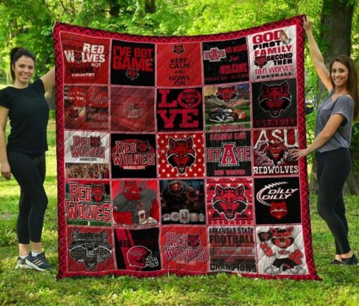 Ncaa Arkansas State Red Wolves Quilt Blanket #1465 - Haillierowe