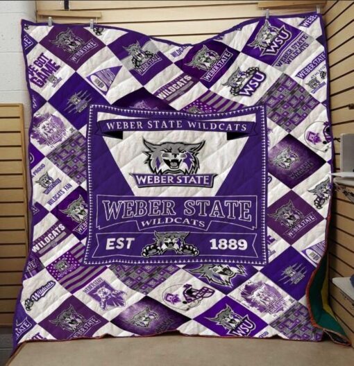 Ncaa Weber State Wildcats 3D Customized Personalized Quilt Blanket TR1519 - Haillierowe