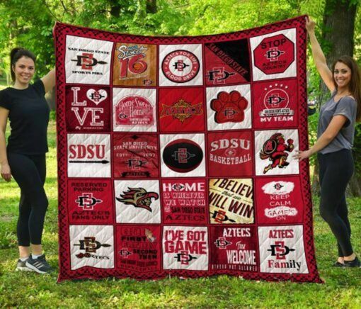 Ncaa San Diego State Aztecs 3D Customized Personalized Quilt Blanket TR1428 - Haillierowe