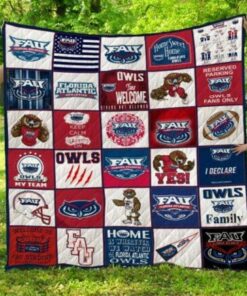 Ncaa Florida Atlantic Owls Quilt Blanket #1297 - Haillierowe