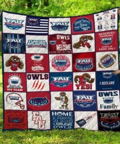 Ncaa Florida Atlantic Owls Quilt Blanket #1297 - Haillierowe