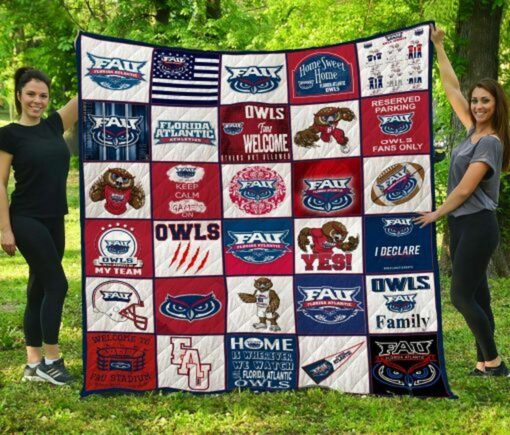 Ncaa Florida Atlantic Owls Quilt Blanket #1297 - Haillierowe