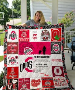 Ohio State Buckeyes To My Daughter Love Dad Custom Quilt Blanket 04 - Haillierowe