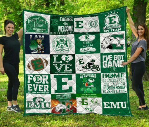 Ncaa Eastern Michigan Eagles Quilt Blanket #1335 - Haillierowe