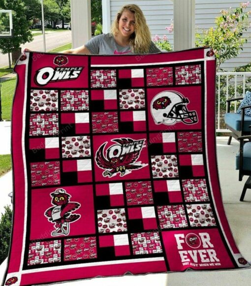 Ncaa Temple Owls Quilt Blanket #1129 - Haillierowe