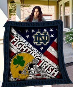 Ncaa Notre Dame Fighting Irish 3D Customized Personalized Quilt Blanket TR213 - Haillierowe