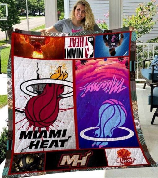 Miami Heat Quilt Blanket CH