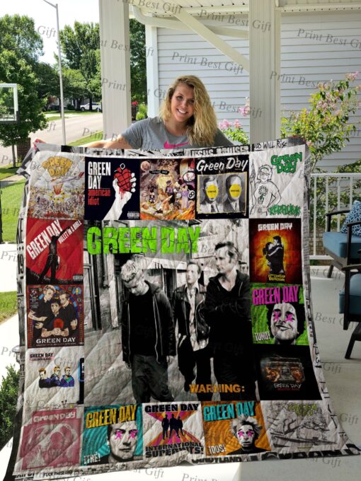 Buy Green Day Poster Quilt Blanket & Quilt Bedding Set Ver 2