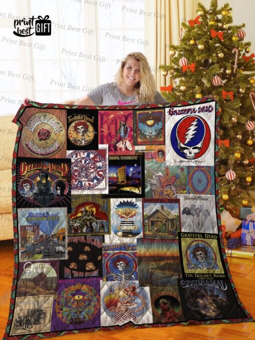 Buy Grateful Dead Albums Cover Poster Quilt Blanket & Quilt Bedding Set