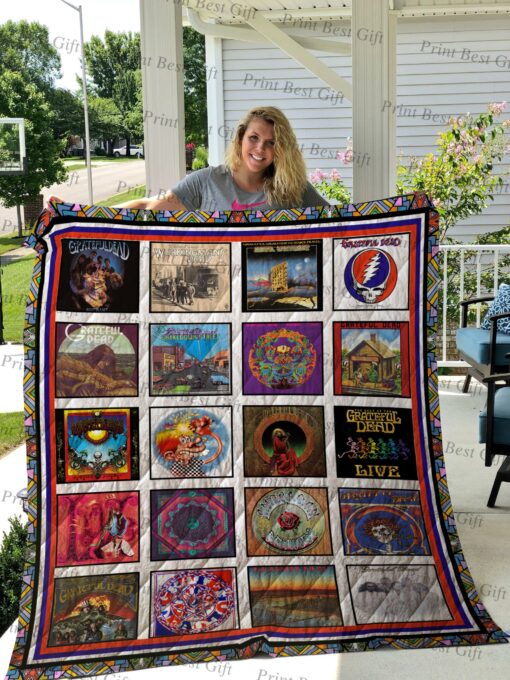 Buy Grateful Dead Albums Cover Quilt Blanket & Quilt Bedding Set Ver 4