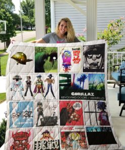 Buy Gorillaz Singles Albums Quilt Blanket & Quilt Bedding Set For Fans