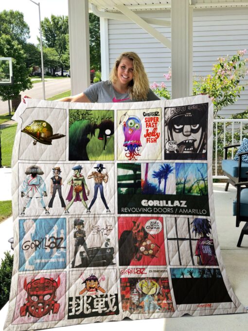 Buy Gorillaz Singles Albums Quilt Blanket & Quilt Bedding Set For Fans