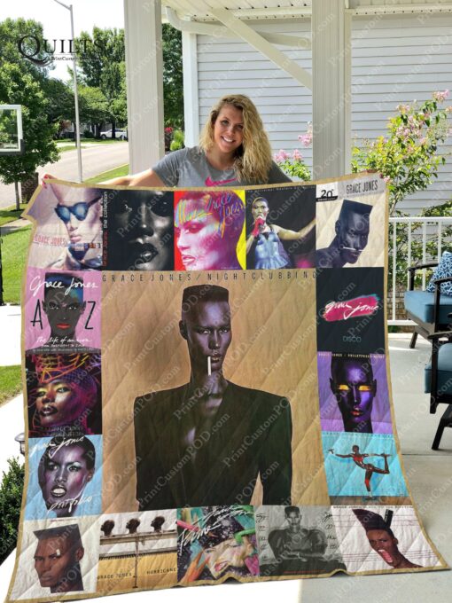 Buy Grace Jones Albums Quilt Blanket & Quilt Bedding Set For Fans Ver 17