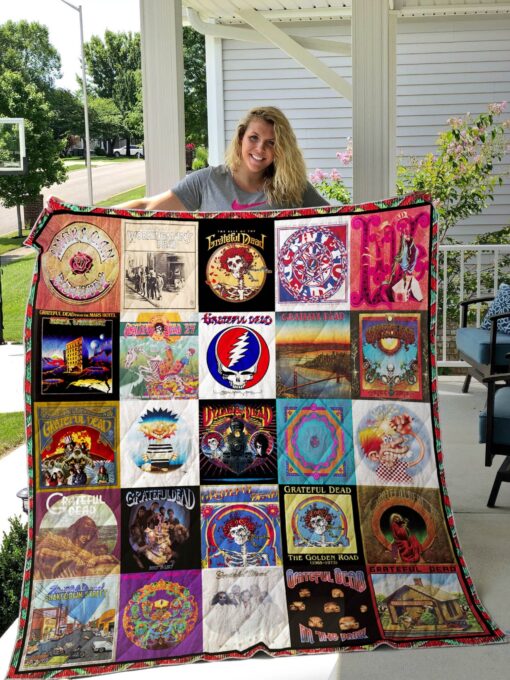 Buy Grateful Dead Albums Cover Poster Quilt Blanket & Quilt Bedding Set Ver 5