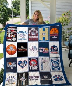 Buy Gonzaga Basketball Quilt Blanket & Quilt Bedding Set Great Customized Gifts For Birthday Christmas Thanksgiving Perfect Gifts For Basketball Lover