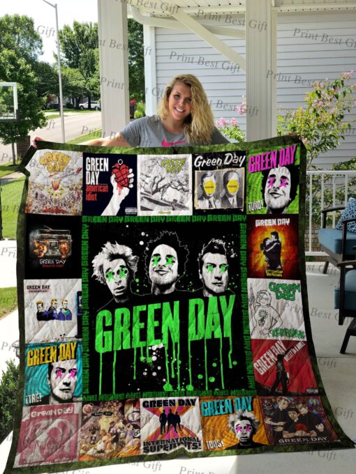 Buy Green Day Poster Quilt Blanket & Quilt Bedding Set