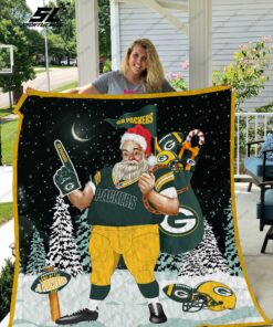 Buy Green Bay Packers Santa Quilt Blanket & Quilt Bedding Set