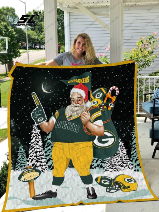 Buy Green Bay Packers Santa Quilt Blanket & Quilt Bedding Set