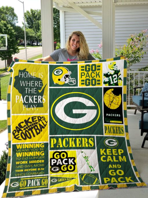 Buy Green Bay Packers Quilt Blanket & Quilt Bedding Set 03