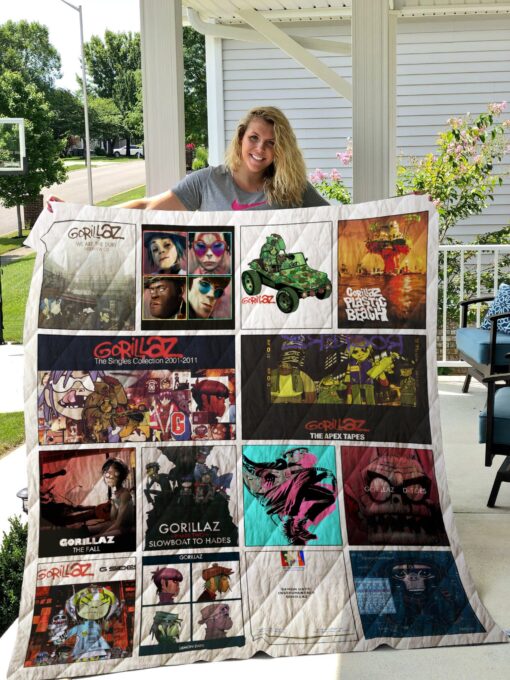 Buy Gorillaz Albums Quilt Blanket & Quilt Bedding Set For Fans Ver 14