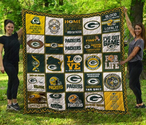 Buy Green Bay Packer Quilt Blanket & Quilt Bedding Set - Meteew