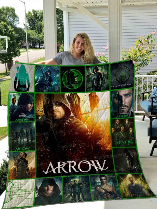 Buy Green Arrow Quilt Blanket & Quilt Bedding Set 01