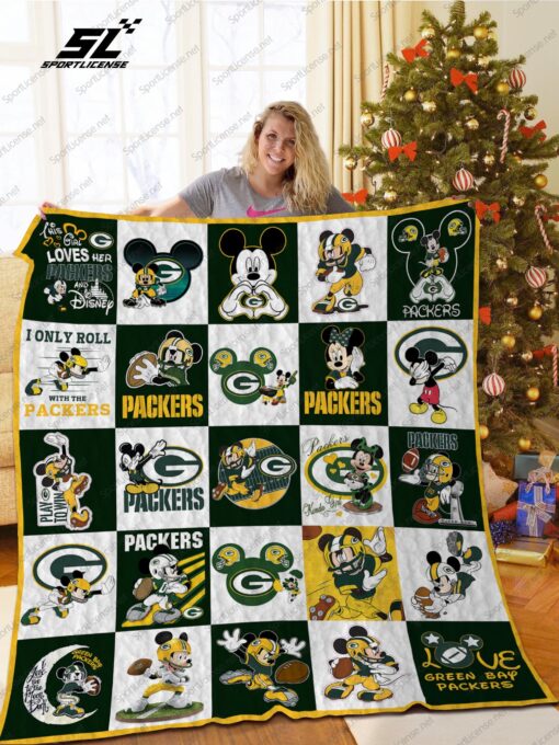 Buy Green Bay Packers Disney Quilt Blanket & Quilt Bedding Set